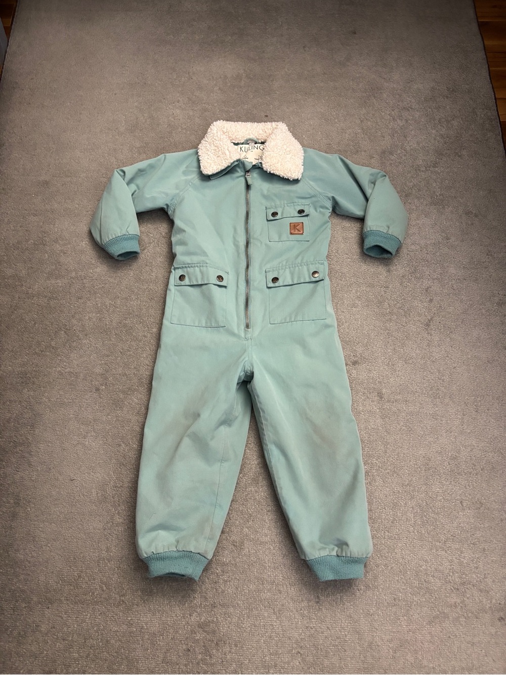 Kuling Munich Shell Coverall Blue Off Petrol Toddler